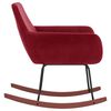 vidaXL Chaise &agrave; bascule Rouge bordeaux Velours