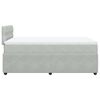 vidaXL Sommier &agrave; lattes de lit et matelas gris clair 120x190cm velours