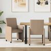 vidaXL Chaises de Salle &agrave; Manger avec Roues 2 pcs Cappuccino