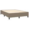 vidaXL Sommier à lattes de lit et matelas et LED Taupe 140x190cm Tissu