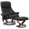 vidaXL Fauteuil de massage inclinable Gris Similicuir et bois courb&eacute;