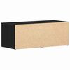 vidaXL Meuble TV avec tiroir Ch&ecirc;ne noir 80x34x30 cm Bois d'ing&eacute;nierie