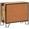 vidaXL Buffet 80x31x66 cm bois de manguier brut massif et m&eacute;tal
