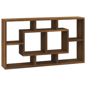 vidaXL &Eacute;tag&egrave;re murale 8 compartiments Ch&ecirc;ne marron