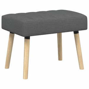vidaXL Banc capitonn&eacute; canal Gris fonc&eacute; 60 x 40 x 45 cm Tissu