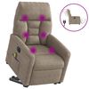 vidaXL Fauteuil inclinable de massage &eacute;lectrique taupe
