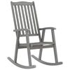 vidaXL Chaise &agrave; bascule avec coussins Gris Bois d'acacia massif