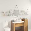 vidaXL &Eacute;tag&egrave;re flottante 4 pcs Blanc 100 x 18 x 2,5 cm Acier