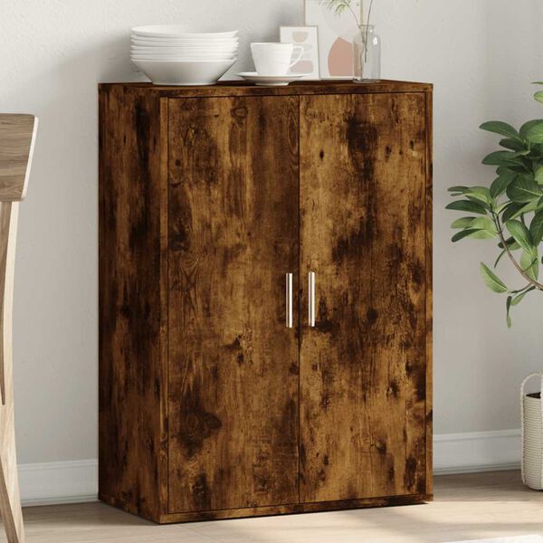 vidaXL Buffet ch&ecirc;ne fum&eacute; 60x31x84 cm bois d'ing&eacute;nierie