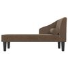 vidaXL Chaise longue avec traversin marron tissu