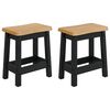 vidaXL Tabouret de bar EKAI 2 pc Noir 40 x 29 x 45,5 cm