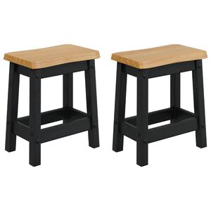 vidaXL Tabouret de bar EKAI 2 pc Noir 40 x 29 x 45,5 cm