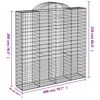 vidaXL Paniers &agrave; gabions arqu&eacute;s 14 pcs 200x50x200/220 cm Fer galvanis&eacute;