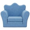 vidaXL Canap&eacute;-lit pour enfants Bleu Peluche douce