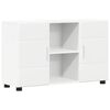 vidaXL Buffet avec porte Blanc 88,5 x 30,5 x 55,5 cm Bois d'ing&eacute;nierie