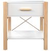 vidaXL Tables de chevet 2 pcs Blanc 42x38x45 cm Bois d&rsquo;ing&eacute;nierie