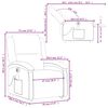 vidaXL Fauteuil inclinable de massage &eacute;lectrique gris fonc&eacute; velours