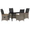 vidaXL Ensemble de salle &agrave; manger pour jardin 5 pc Gris polyrotin