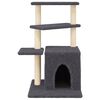 vidaXL Arbre &agrave; chat avec griffoirs en sisal gris fonc&eacute; 83,5 cm