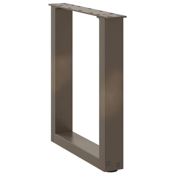 vidaXL Pieds de table basse en U 2 pièces Acier naturel 38 x (42-43) cm Acier