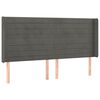 vidaXL Sommier &agrave; lattes de lit matelas et LED Gris fonc&eacute; 180x200 cm