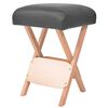 vidaXL Tabouret de massage pliant avec si&egrave;ge 12 cm d'&eacute;paisseur Noir