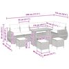 vidaXL Ensemble de canap&eacute; de jardin 10 pcs Noir Poly Rattan