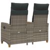 vidaXL Banc inclinable avec table Gris et Gris fonc&eacute; 126 x 65 x 112 cm