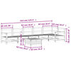 vidaXL Salon de jardin 7 pcs bois massif sapin de douglas