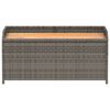 vidaXL Banc de rangement gris r&eacute;sine tress&eacute;e et bois d'acacia