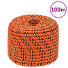 vidaXL Corde de bateau Orange 14 mm 100 m Polypropyl&egrave;ne