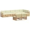 vidaXL Ensemble de canap&eacute;s d'ext&eacute;rieur 8 pc Blanc et cr&egrave;me Polyester