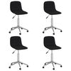 vidaXL Chaises pivotantes &agrave; manger lot de 4 Noir Tissu