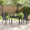 vidaXL Ensemble de salle à manger pour jardin 5 pcs Noir