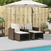 vidaXL Salon de jardin 5 pcs avec coussins empilable marron polyrotin
