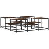 vidaXL Table basse ch&ecirc;ne fum&eacute; 121x121x40 cm bois d'ing&eacute;nierie