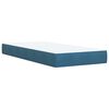 vidaXL Sommier &agrave; lattes de lit avec matelas Bleu fonc&eacute; 90x190 cm