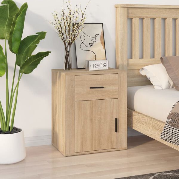 vidaXL Table de chevet Ch&ecirc;ne sonoma 50x36x60 cm Bois d'ing&eacute;nierie