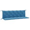 vidaXL Coussins de banc de jardin lot de 2 bleu m&eacute;lang&eacute; tissu