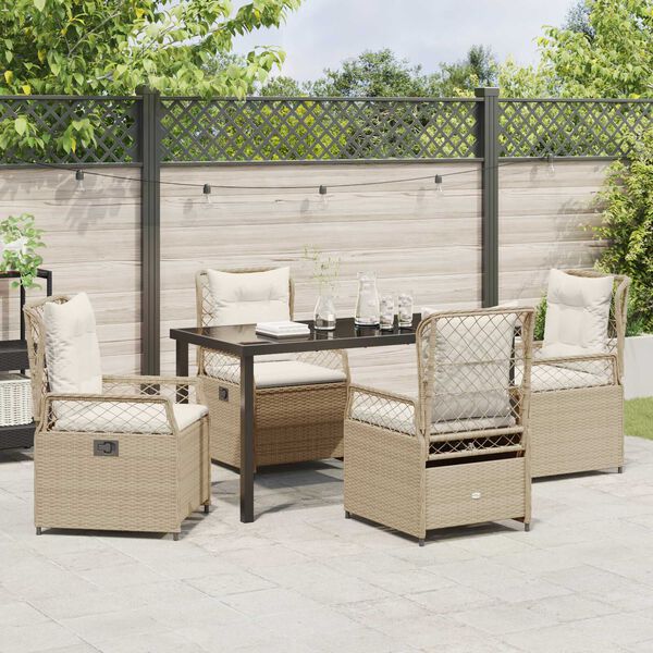 vidaXL Ensemble de salle &agrave; manger pour jardin 5 pcs