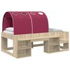 vidaXL Lit haut pour enfants avec rangement 3 pc Ch&ecirc;ne Sonoma et rouge
