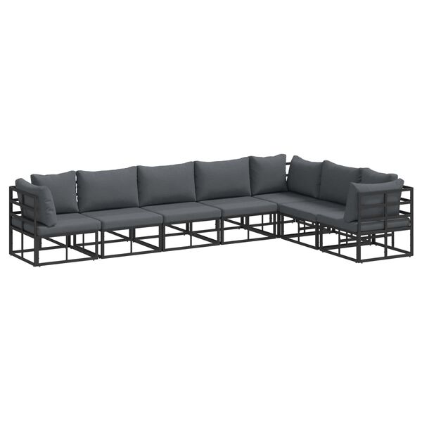 vidaXL Ensemble de canap&eacute; de jardin avec coussin 7 pcs