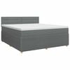 vidaXL Lit boxspring avec matelas Gris fonc&eacute; 140 x 190 cm Tissu