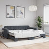 vidaXL Lit de jour avec gigogne sans matelas gris fonc&eacute; 90x190 cm