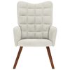 vidaXL Chaise de relaxation cr&egrave;me velours