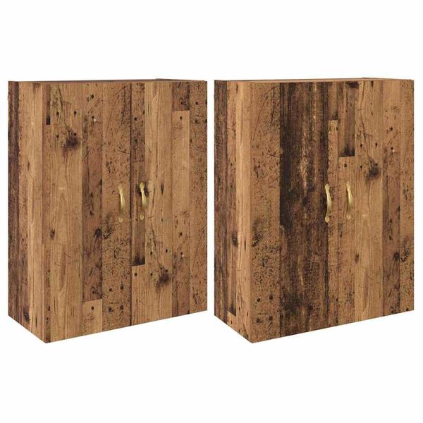 vidaXL Armoire Murale 2 pcs Bois ancien 69,5 x 34 x 90 cm