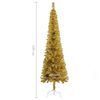 vidaXL Sapin de No&euml;l &eacute;troit Dor&eacute; 120 cm