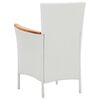vidaXL Ensemble &agrave; manger de jardin 7 pcs Blanc