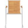 vidaXL Chaises de jardin lot de 6 avec coussins Bois de teck massif