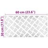 vidaXL Nez de marche Rectangulaire 2 pcs Argent&eacute; 60 x 30 cm Aluminium